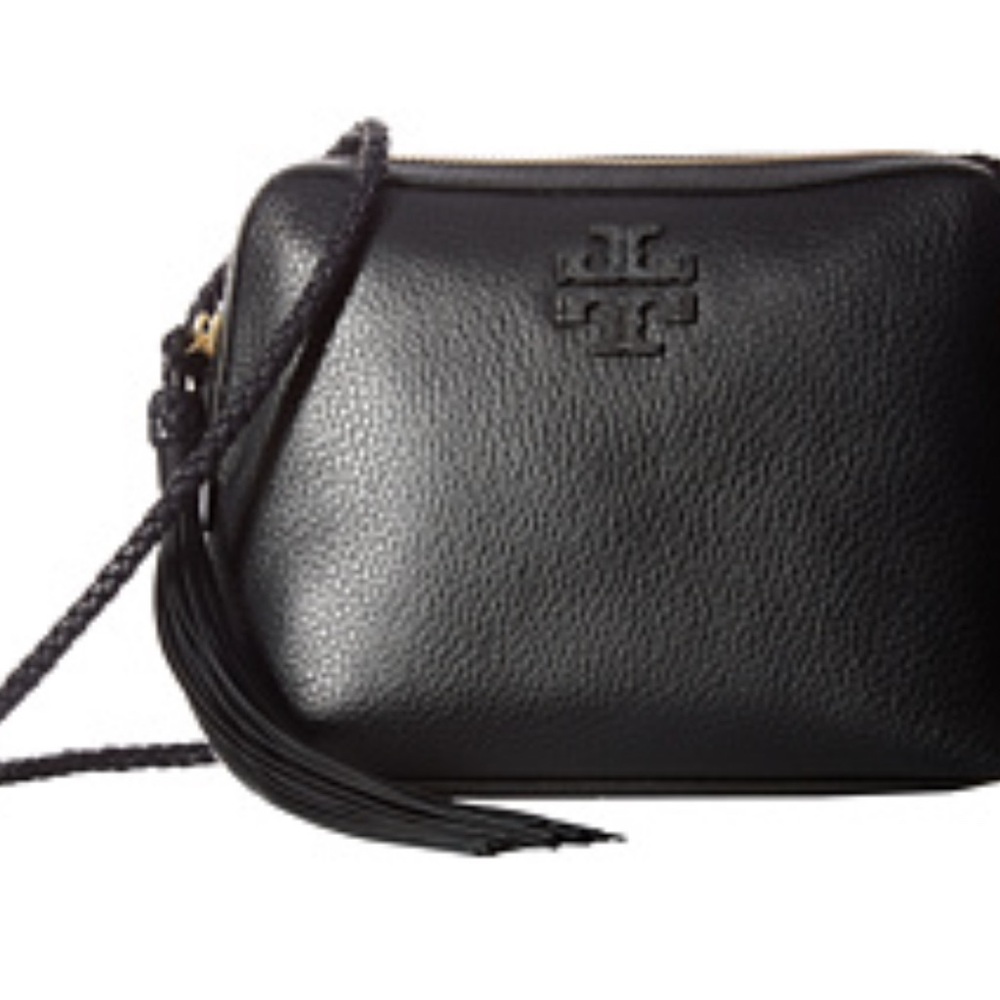 Tory Burch Black Pebbled Leather Crossbody